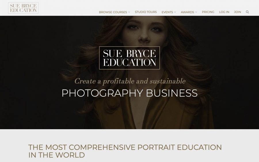 Où apprendre la photographie sur internet - Sue Bryce Education
