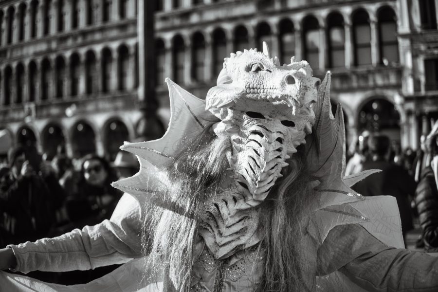 Carnaval de Venise en noir et blanc